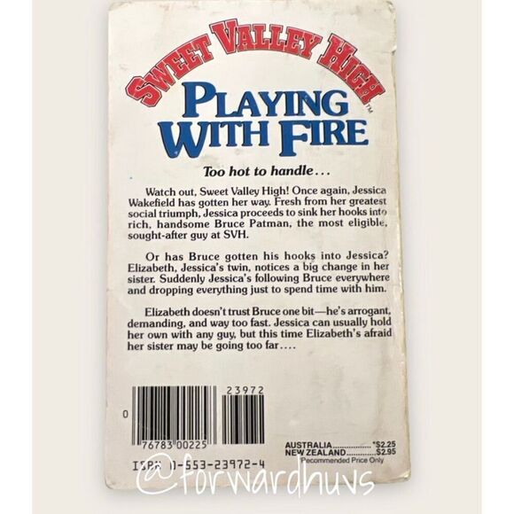 Bundle Sale 3 for $15 | Vintage Sweet Valley High Book | “Playing with Fire” WOR - Picture 3 of 9